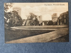 Courtyard Warwick Castle UK Litho Postcard H2039083424