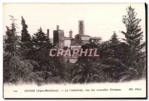 Old Postcard Grasse La Cathedrale View news Terraces