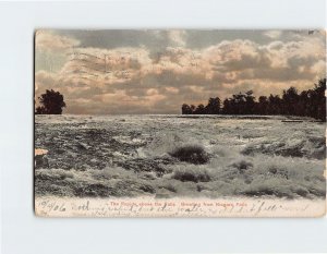 Postcard The Rapids above the Falls, Greetings from Niagara Falls