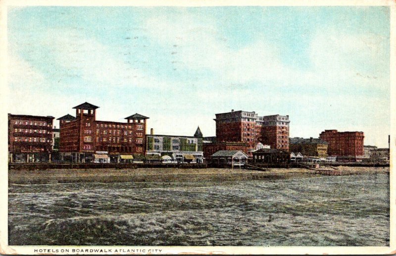 New Jersey Atlantic City Hotels On The Boardwalk 1913