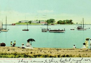 C.1900-09 Fort Independence, Pleasure Bay, Boston, MA Vintage Postcard P36