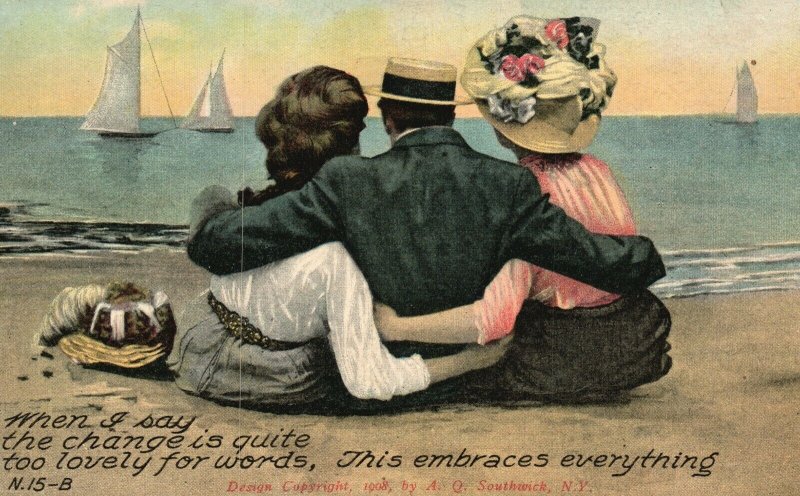 Change is Quite Too Lovely For Words Embrace Everything Romance Postcard 1916