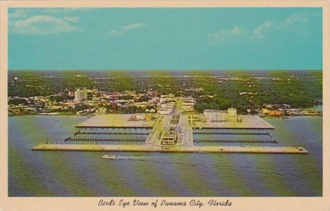 Florida Panama City Birds Eye View Showing New Marina and Auditorium