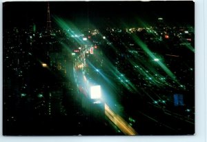 Postcard - Downtown Tokyo at night - Tokyo, Japan 