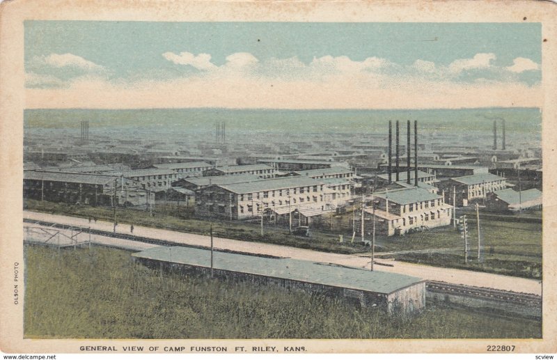 FT. RILEY, Kansas, 1910-20s; General View of Camp Funston