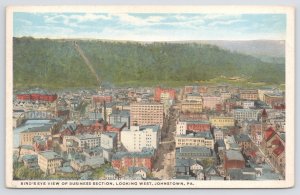 State~Birds Eye View~Business Section~Looking West~Johnstown Pennsylvania~Vtg PC