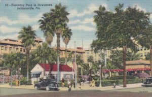 Florida Jacksonville Hemming Park In Downtown 1952 Curteich