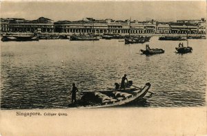 PC CPA SINGAPORE, COLLYER QUAY, Vintage Postcard (b18659)