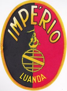 Angola Luanda Hotel Imperio Vintage Luggage Label lbl0474