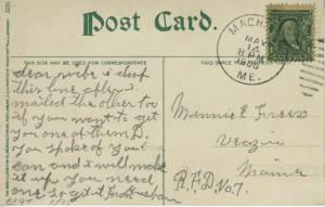 Calais Maine ME ~ Showing Milltown (misspelled) St. Stephen NB ~ c1908 Postcard