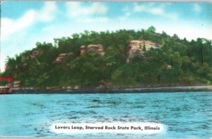 Lovers Leap Starved Rock State Park Illinois Postcard