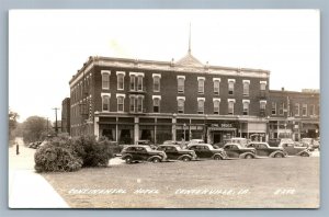 CENTERVILLE IA CONTINENTAL HOTEL VINTAGE REAL PHOTO POSTCARD RPPC