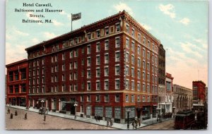 Baltimore Maryland~Hotel Caswell w/Cornice Line~Before B&O Building Was Built