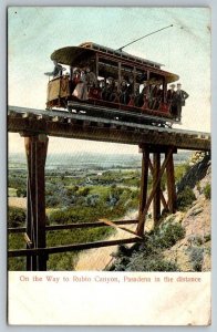 Railway  On the Way to Rubio Canyon  Pasadena  California  Postcard  c1905