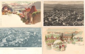 Thun Gruss Aus Panorama 4x Old Switzerland Postcard s