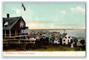 Panorama Of Winthrop Beach Massachusetts MA Unposted Antique Postcard