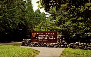 Great Smoky Mountains National Park Welcome Marker