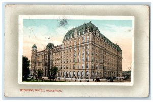 1913 View of Windsor Hotel Montreal Quebec Canada Posted Antique Postcard