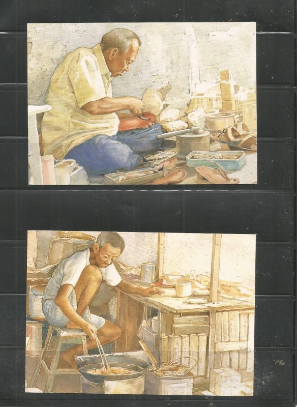 Singapore Sandal Maker - Yu Tiao Man - Chinese Calligrapher - Indian Goldsmith