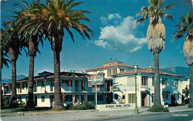 1950s Santa Barbara California Ocean Park Motel Roadside Colorpicture 6788