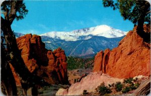 Colorado Pikes Peak From Garden Of The Gods 1959