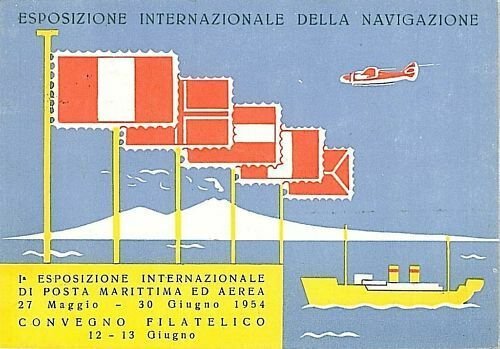 VINTAGE POSTCARD: NAPLES - ADVERTISING 1954-