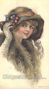 American Girl No. 68 Artist Signed Alice Luella Fidler (USA) 1920 crease left...