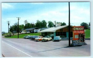 KNOXVILLE, Tennessee ~ Roadside DWARF RESTAURANT Tate Motel 1950s Cars Postcard