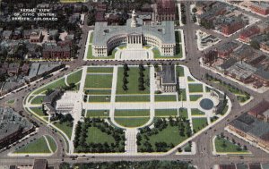 Postcard Aerial View Civic Center Denver CO