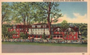 Vintage Postcard 1946 Massanetta Springs Hotel Near Harrisonburg Virginia VA