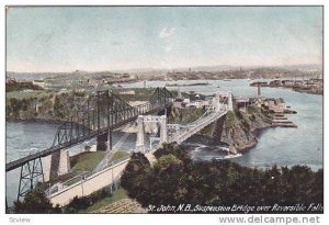 Suspension Bridge Over Reversible Falls, St. John, New Brunswick, Canada, 190...