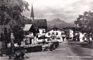 Dorfstrasse Seefeld Real Photo Austria Postcard