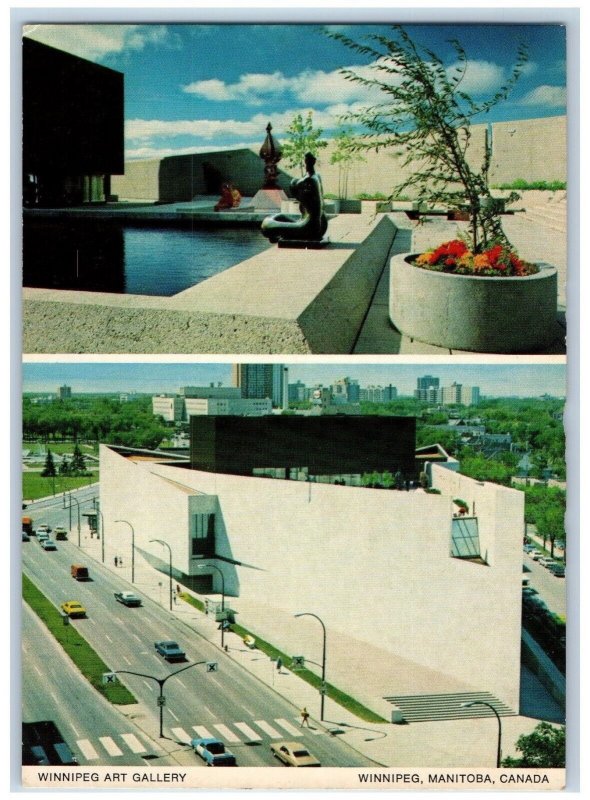 Winnipeg Gallery Winnipeg Manitoba Canada, Dual View Unposted Vintage Postcard