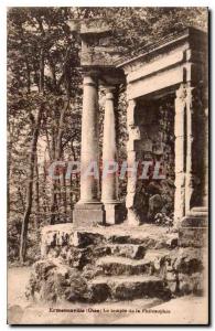 Old Postcard Ermenonville Oise Temple Philosophy