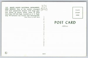 White Sands National Monument New Mexico~Desert Dune~1950s Postcard