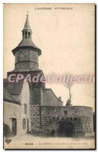 Postcard Old Picturesque Auvergne Besse The Belfry and the old City gate