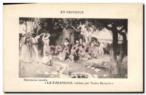 Old Postcard En Provence La Farandole table by Valere Bernard