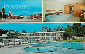 GA, Statesboro, Georgia, Bryant's Motel, Multi View, Pool, Dexter Press No. 530C