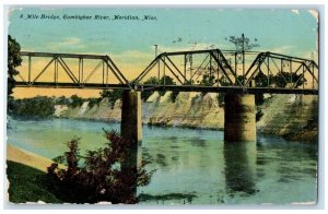 1910 Mile Bridge Tombigbee River Exterior Meridian Mississippi Vintage Postcard