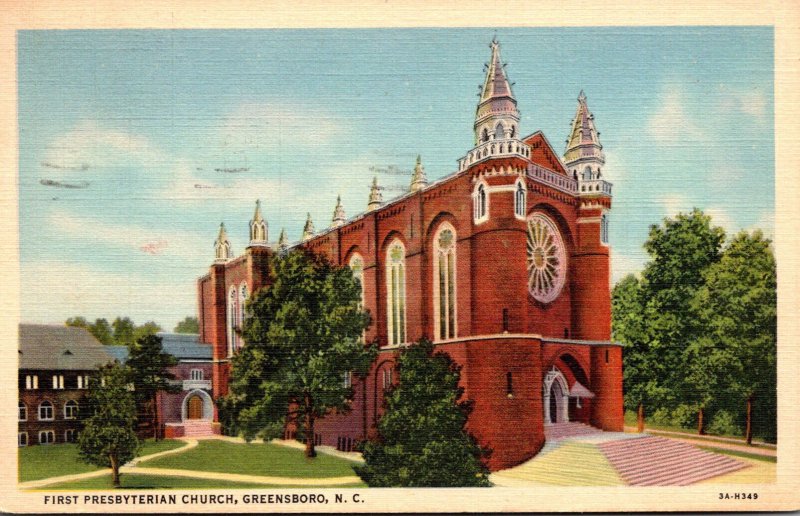 North Carolina Greensboro First Presbyterian Church 1946 Curteich