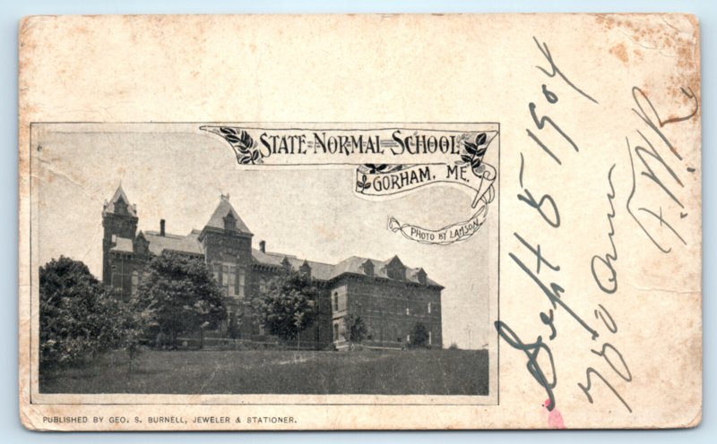 Gorham ME Maine State Normal School Building Postcard