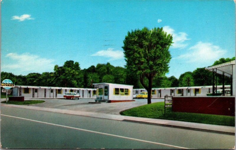 Vtg 1960s Dixie Motel US 25 W Corbin Kentucky KY Old Cars Chrome Postcard