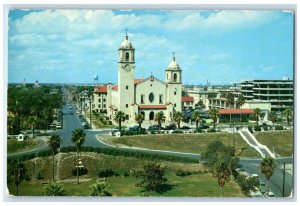 c1960's Bird's Eye View Of Cathedral Church Corpus Christi Texas TX Postcard