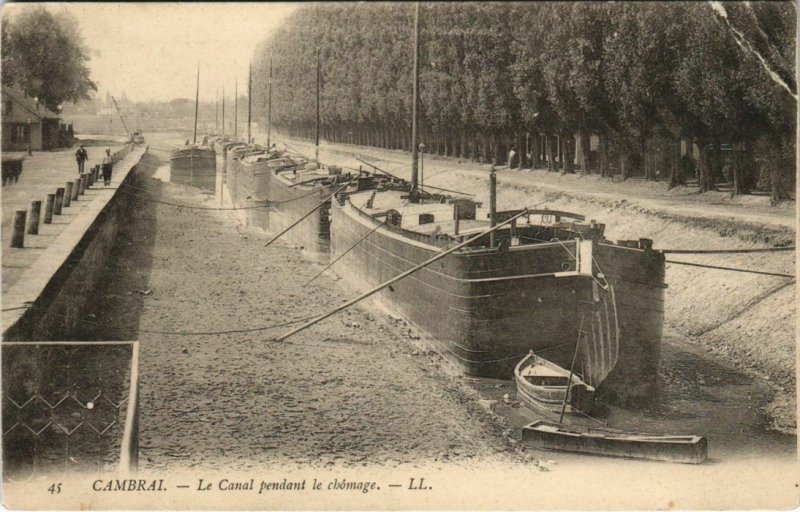 CPA CAMBRAI - Le Canal pendant le chemage (126928)