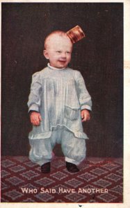 Vintage Postcard 1910's Who Said Have Another Cute Little Baby Outfit