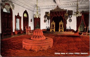 Postcard Throne Room of Former Palace in Honolulu, Hawaii