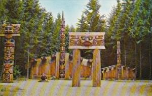 Canada Coast Indian Village Totem Poles British Columbia