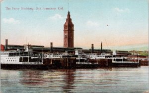 Ferry Building San Francisco CA California Boats Steamers PNC Postcard H51