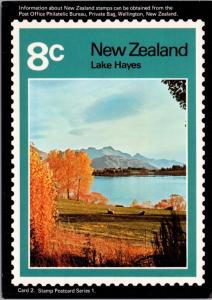 Lake Hayes New Zealand Post Office Philatelic Bureau Wellington AD Postcard D37