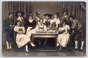 Innsbruck~Tyroleans Sang Yodeled @ Cafe~Zither~Beers~Gal's Beauty Sold Us RPPC